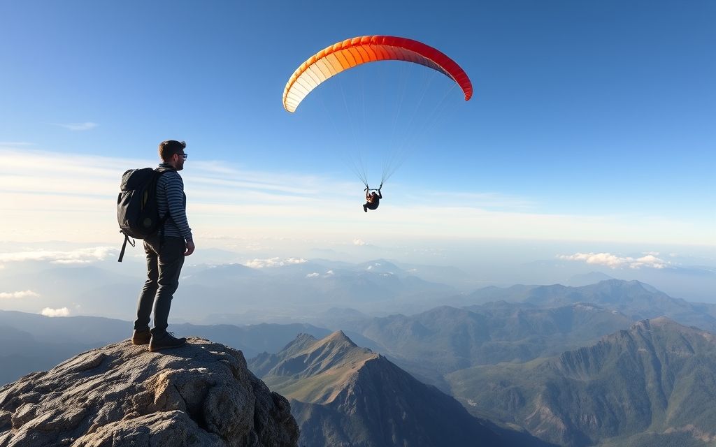 Adventure Enthusiast on a Mountain